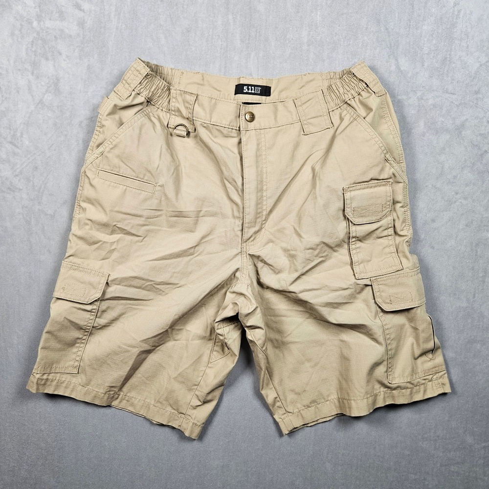 5.11 Tactical Taclite Pro Ripstop Shorts Mens 34 Khaki Cargo 11" Inseam Utility